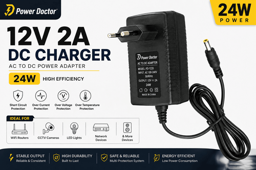 12V 2A DC Charger AC to DC Power Adapter