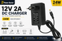 12V 2A DC Charger – AC to DC Power Adapter (220V Input, 24W)